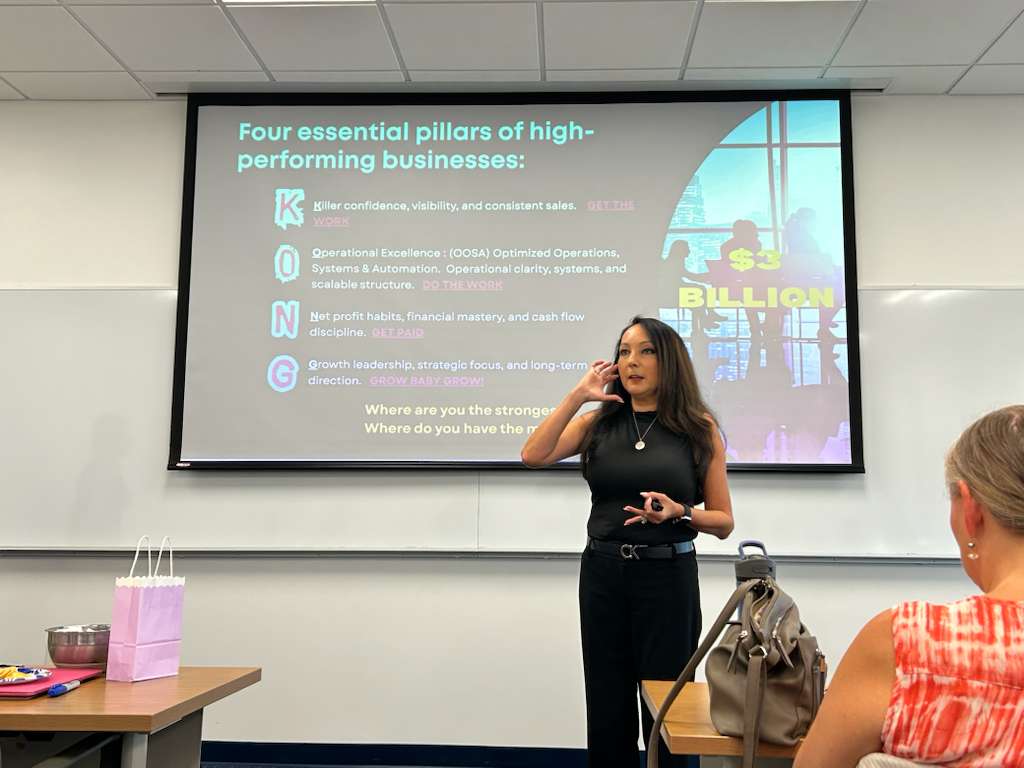 Jo presenting the four pillars framework